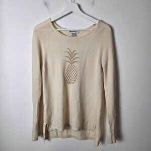 Tommy Bahama Size XS Serena Wool Cashmere Blend Pineapple Intarsia Sweater